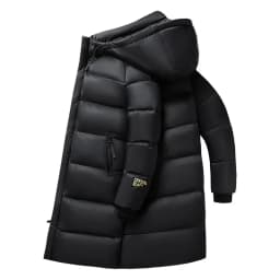 Warm Thick Long Down Jacket Coat Mens Hooded Waterproof Black Gold Puffer Jacket Men Casual Windproof Parkas Male Winter New Men
