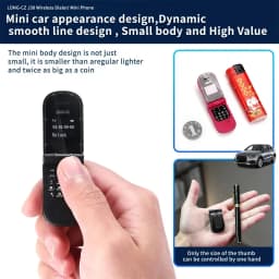 UNIWA J30 2G Mini Flip Phone with Push Button Wireless Bluetooth Dialer Multi-function FM Magic Voice Handsfree Earphone