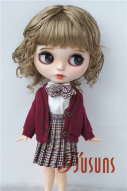【JUSUNS】JD260 9-10" 10-11" 11-12" Doll Wig For Girl! Boneka Slight Lady Curls Synthetic Mohair BJD Wigs Blythes Accessories