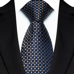 Luxury 8CM Mens Necktie Brown Blue Color Dot Stripes Solid Tie For Man Groom Jacquard Woven Neck Tie For Business Wedding Party