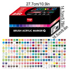 12-288 Colors/Box Christmas-Themed Marker Set - Soft-Tip Straight Liquid Acrylic Markers for DIY Holiday Doodle Art Painting