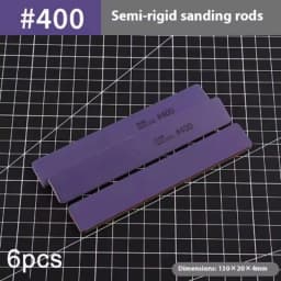 6Pcs MS-E400-1500 Semi-rigid Sanding Sticks Plastic Model Polishing Rod for DIY Assembling Model Build Tools