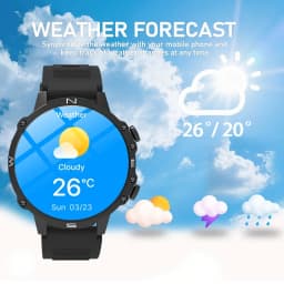 Men's Smartwatch, for iPhone and for Android Systems, Equipped with a TFT Display and LED Flashlight, Supports Multiple Sports
