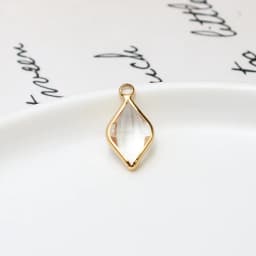 1pcs Diy Jewelry Copper Edging Gold Plated Drop Pendant Necklace Earrings Bracelet Small Accessories Material Handmade Charms