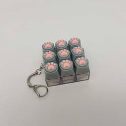 Silicone Soft Cat Claws Keychain Key Ring Pendant Mobile Phone Backpack Pendant Desktop Accessories Decompression Press Tools