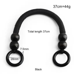 2/4Pcs 37/48cm Wooden Beaded Purse Frame Rope Wrapped Bag Handles for Crochet Beach Totes DIY Bags Making Replacement Supplies