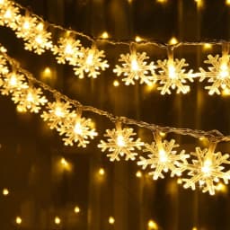Christmas Snowflake String Lights LED Fairy Lights USB/Battery Powered Garland 2024 New Year's Wedding Party Xmas Decorations