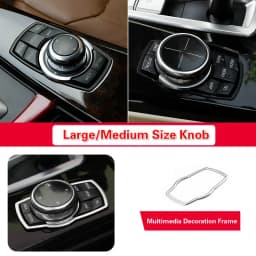 Original Car Multimedia Buttons Cover IDrive Stickers For BMW 1 2 3 5 7 Series X1 X3 F25 X5 F15 X6 16 F30 F10 F07 E90 F11