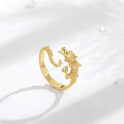 Eudora 925 Sterling Silver Cool Dragon Adjustable Ring for Men Women Temperament Personality Dragon Ring vintage Jewelry Gift