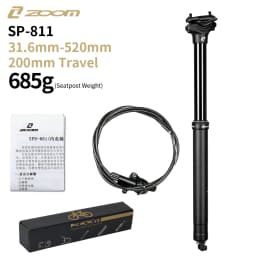 ZOOM NEW Bicycle Dropper Seatpost - 31.6/30.9mm Diameter, 150/200mm Travel, 7075 Aluminum Alloy, Internal Routing, Lightweight