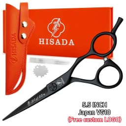 HISADA Barber Scissors Japanese Handmade VG10 Material Scissors 6-7 Inch Rose Gold Scissors Professional Hairdressing Scissors
