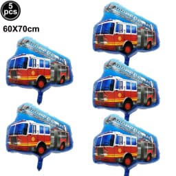 Jumbo Fireman Sam Balloons Fire Truck Foil Ballons Firefighter Themed Birthday Party Decortions Baby Shower Fire Engine Ballons