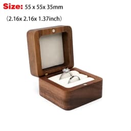Blank Wood Luxury Jewelry Box Wedding Ring Box Earring Rings Jewelry Organizer Bracelet Package Case Jewelry Anniversary Gift