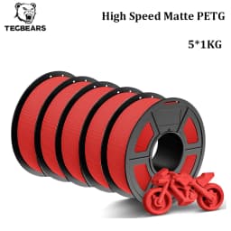 TECBEARS High Speed Matte PETG 3D Filament 1.75mm PETG Multi Color Combination Set FDM 3D Printer Materials DIY Gift 1KG/1Roll