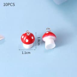 10pcs Resin Imitation Strawberry Shape Charms For DIY Key Chain Necklace Pendants Ornament Jewelry Making Accessories