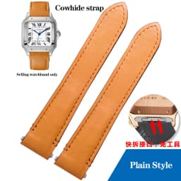 19mm 21mm Quick Release Leather Strap for Cartier Santos Classic Style WSSA0009 WSSA0010 WSSA0018 New SANTOS Watch Band Chain