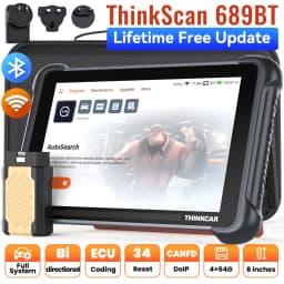 THINKCAR THINKSCAN 689BT AI Key Programming Automotive Diagnostic Tool Bidirectional Obd2 Scanner ECU Coding CANFD DOIP 34 Reset