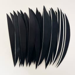 50 Pcs 5" IBOUNFOX Turkey Arrow Feather Shuttle Shape Archery Feather Fletching 5 Inch for Arrow Accessories -Right Wing