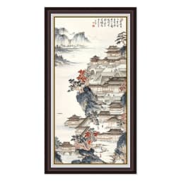 Vertical version-Hanyuan map DIY Cross Stitch Embroidery 11CT Kits Craft Needlework Set Printed Canvas Cotton Thread Home Decor