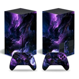 For X-box Series X Console and 2 Controllers Skin Sticker Geometric Lattice Protective Vinyl Decal Full Set for XSX Skin
