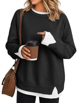 Loose Fit Pullover Hoodie Regular Length American and European Style with Mock Two Regular Thickness Casual Women Sweatshirts