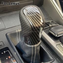 AT Leather Gear Shift Knob For Lexus ES350 GS300 GS350 GX460 NX300 IS250 IS350 RX350 RC300 RC350 POMO Arm Ball Shifter Stick Pen