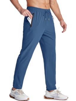 MAGCOMSEN Men's Casual Trousers Quick Dry Waterproof Stretch Work Pants with Zip Pockets Spring Summer Sweatpants