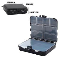 SAMOLLA 1pc Waterproof Mini Fishing Tackle Box With Multiple Compartments For Hooks, Lures, And Baits - Portable Fishing