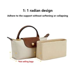 Bag Organizer Insert for Longchamp mini Bag Support Purse Insert Handbag Liner Bags Accessories