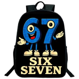 Steal A Brainrot 67 Six Seven Children Backpack Students Travel Daypack Boys Girls Funny Number Design School Bags Lightweight