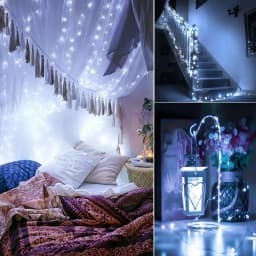 Battery Power Fairy Lights Silver Wire Xmas String Lamp Outdoor Garden Wedding Holiday Lights for Christmas Wedding Party Decor