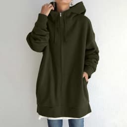 Slouchy Y2k Thicken Sweatshirt Women's Mid Length Solid Color Oversized Hoodies With Pockets Winter Large Size Hooded Jacket 5XL