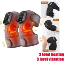 Eletric Knee Heating Massager 3 in 1 Elbow Shoulder Knee Pad Thermal Vibration Leg Support Belt Muscle Relax 3-Speed Heated