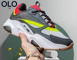 Black Iridescent Reflective Mesh Dad Shoes Thick Sole Shock Absorb Night Glow Casual Sneakers Unisex