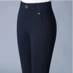 7XL Spring Autumn Casual Button Elastic Mid Waist Black&Navy Blue Straight Trousers Office Lady Quick Drying Suit Pants Female