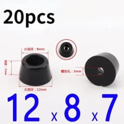 20Pcs Black Rubber Feet Chair Floor Protector Non-slip Furniture Feet Table Leg Cover Cabinet Bottom Pads Funiture Legs
