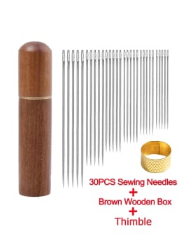Side Hole Blind Sewing Needles Stainless Steel Elderly Needles Hand Sewing Stitching Pin DIY Home Self Threading Needle with Thi