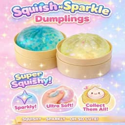 Glitter Mochi Steamer Bun Stress Reliever Soft Sensory Fidget Toy for Kids Adults Anxiety Relief Office Desk Decor