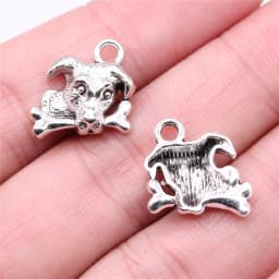 20pcs Charms Bone Dog House Charms Pendants Making DIY Handmade Tibetan Bronze Silver Color Jewelry