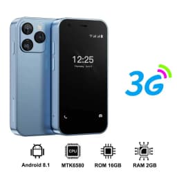 15SE Small Pocket Mobile Phone 3.0 Inch HD Screen 3G WCDMA Android 8.1 Dual SIM Face Unlock WiFi GPS Play Store Mini Smartphone