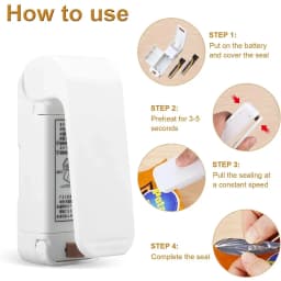 Mini Heat Bag Sealing Machine Portable Handheld Heat Vacuum Sealer Food Bag Plastic Bag Sealer Snack Sealing Kitchen Accessories