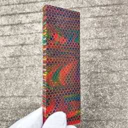 2pieces Mixed Color C-Tek Honeycomb Resin Material for DIY Knife Handle Making Material Plate Resin Compound Material 120x40x8mm