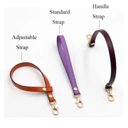 Genuine Leather Clutch Bag Wristlet Strap Buckle Hand Strap, Leather Camera Strap Bag Leather Handle