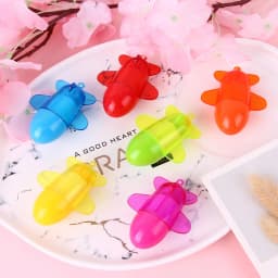 10Pcs/Lot Creative Student Stationery Cute Candy Colored Cartoon Airplane Shaped Ballpoint Pens Retractable Blue Writing Pens