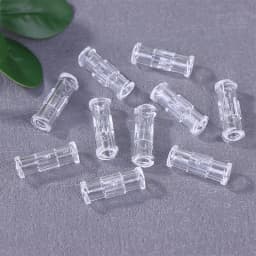 10PCS Leak-Proof Double Helix Luer Lock Adapter Medical Sterile Syringe Connector Transparent Plastic for Veterinary Use