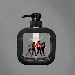 300ML Michael Jackson Transparent Soap Dispensers Refillable Portable Empty Bottle Shower Gel Detergent Dispensing Bottle Gift