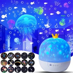 15 Sets of Films Ocean Night Light Projector, Kids Projector for Bedroom, Stars Projector for Ceiling Kids Night Light