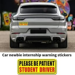 Student Driver Magnet for Car New Drivers Sticker Safety Warning Reflective Novice Driver Sticker Please Be Patient Student 1/3P
