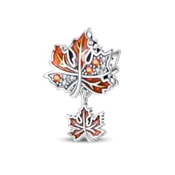 925 Silver Color Fashion Squirrel Maple Leaf Honey Autumn Series Charms Bead Fit 3mm 925 Original Bracelets Fine DIY Jewelry