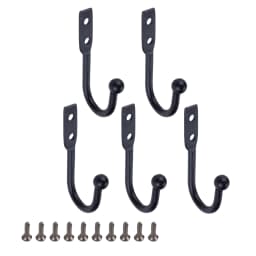 5pcs Vintage Black/Antique Bronze Hooks Wall Door Bath Coat Hook 50*23mm Hanger Kitchen Pot Bag Hanger Hooks For Hanging Towel